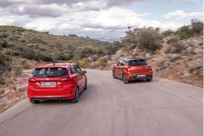 Suzuki Swift Sport Hybrid 129Ps vs Ford Fiesta ST-Line mHEV 155Ps